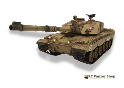 RC Panzer Challenger 2 Heng Long Metallgetriebe Frontansicht links