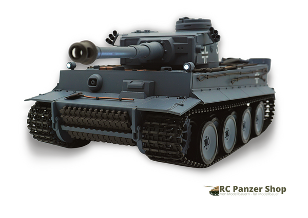 RC Panzer Tiger 1 Heng Long 1:16 Version 7.0 Metallgetriebe RC Panzer Shop Frontansicht links